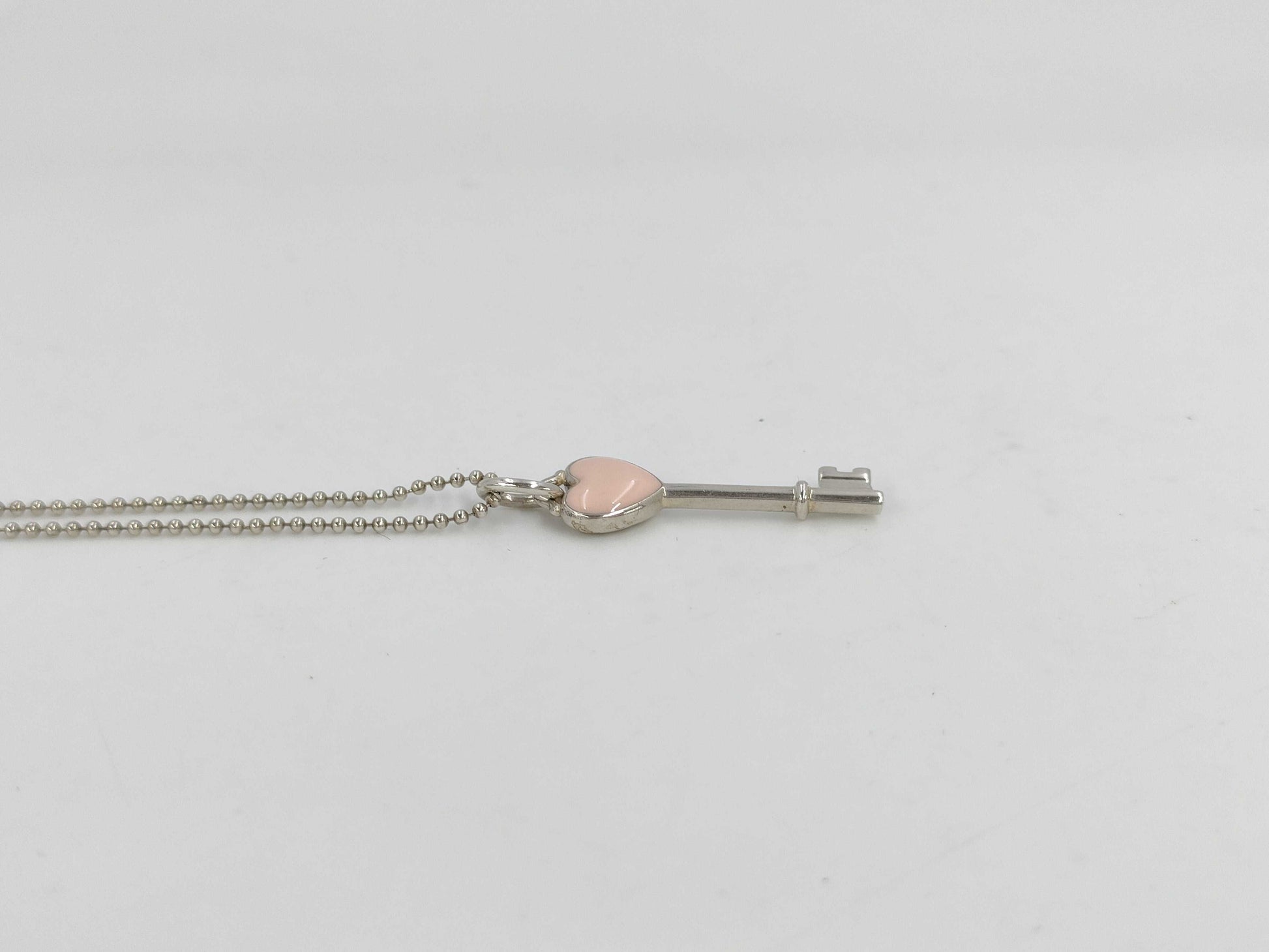 Tiffany&Co. Tiffany Heart Key Necklace Ag925 4.7g Necklace