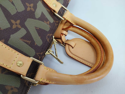 LOUIS VUITTON Monogram Louis Vuitton Monogram Keepall 50 Graffiti Boston Bag