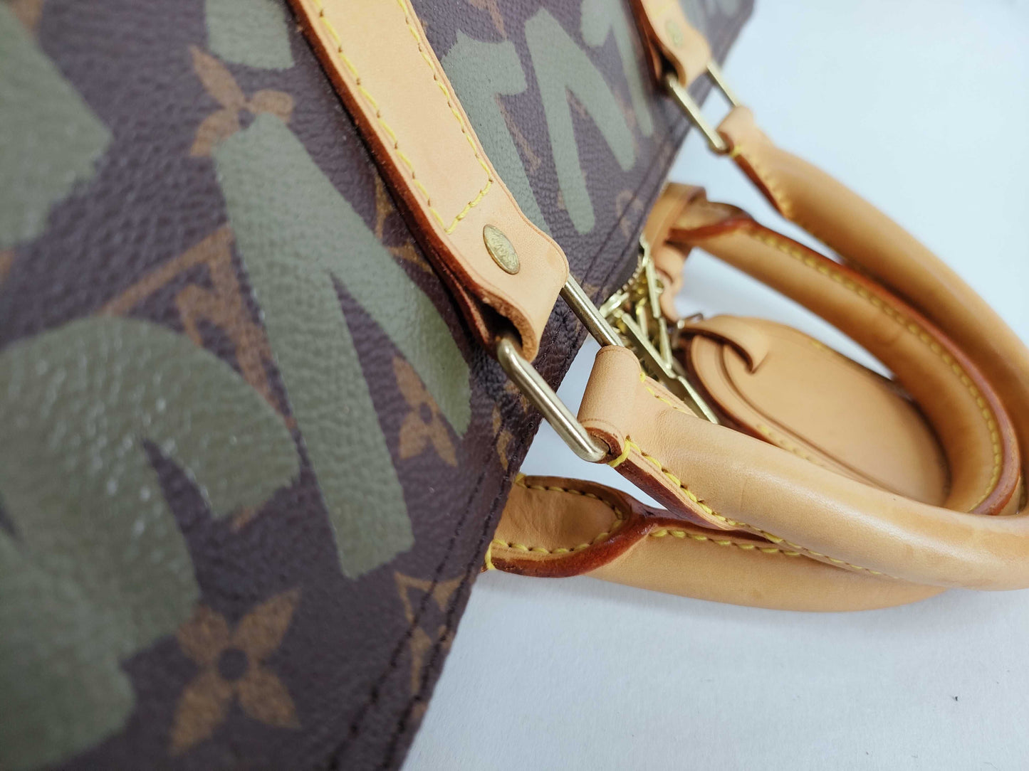 LOUIS VUITTON Monogram Louis Vuitton Monogram Keepall 50 Graffiti Boston Bag