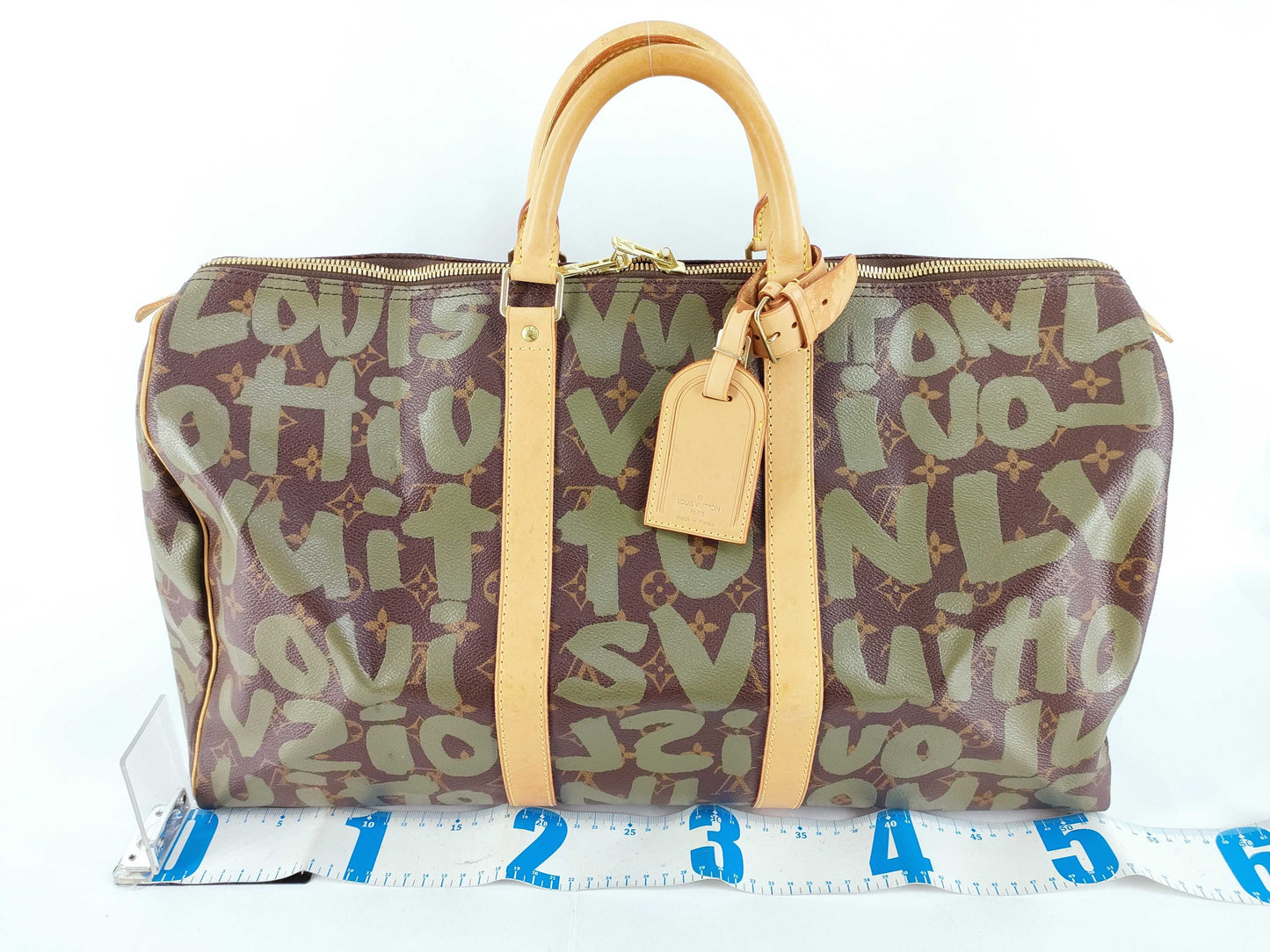 LOUIS VUITTON Monogram Louis Vuitton Monogram Keepall 50 Graffiti Boston Bag