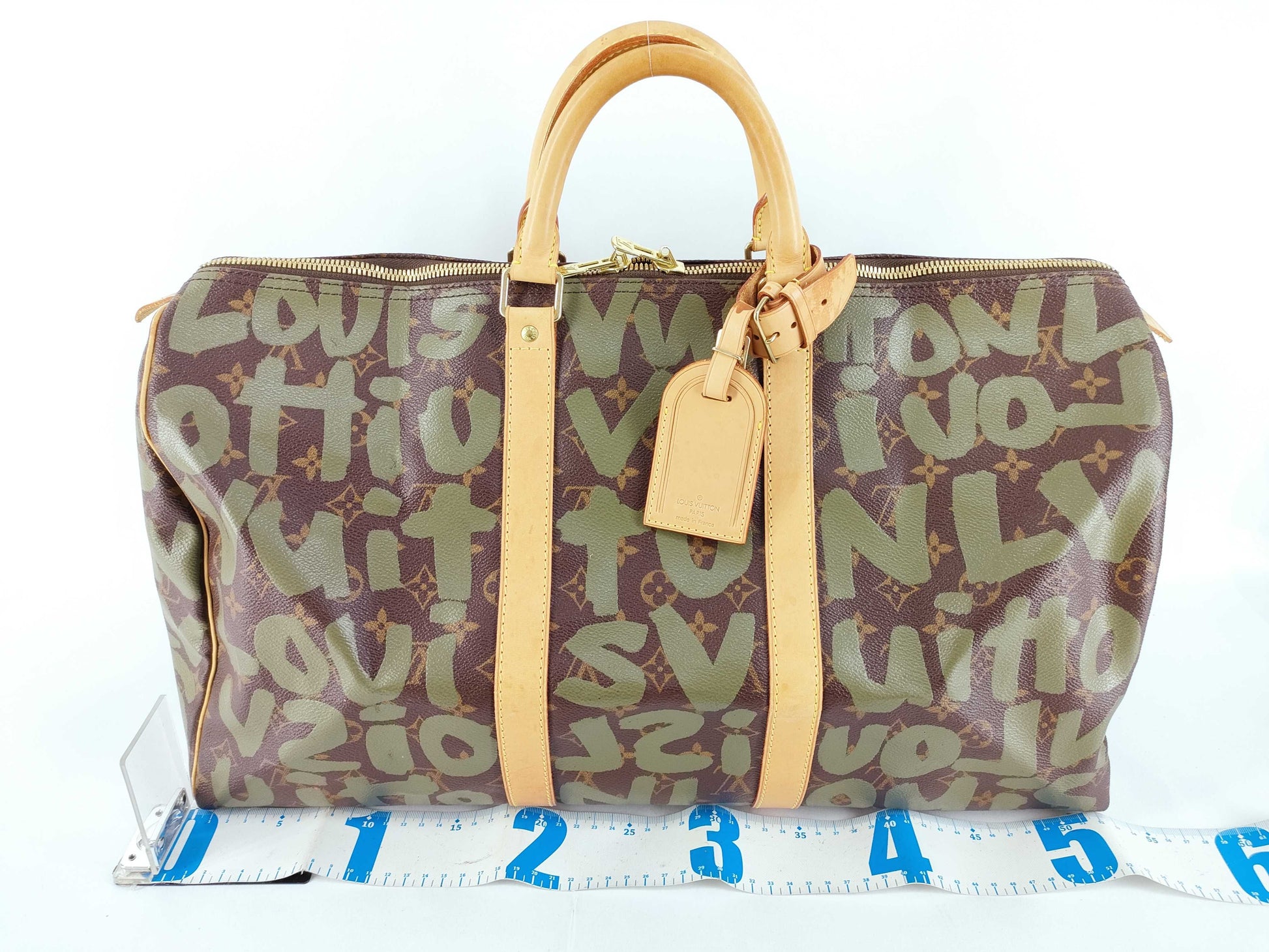 LOUIS VUITTON Monogram Louis Vuitton Monogram Keepall 50 Graffiti Boston Bag