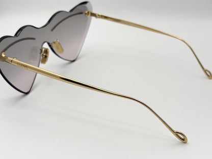 LOEWE LW40087U Heart 150□0-140 Gray x Pink Gradient Cross Laurazu Ibiza Leather Case Available Sunglasses / Glasses