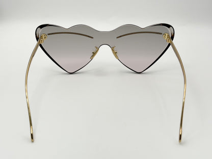 LOEWE LW40087U Heart 150□0-140 Gray x Pink Gradient Cross Laurazu Ibiza Leather Case Available Sunglasses / Glasses