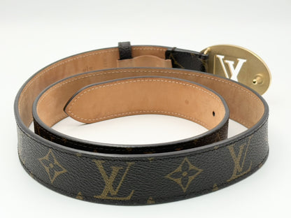 LOUIS VUITTON Vuitton M9842 Saint-Ture Oval Monogram Belt PVCx Leather 90/36 Brown CT2150 Belt