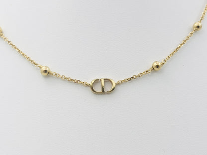 Dior Petit CD Petit CD Logo Ball Gold Necklace