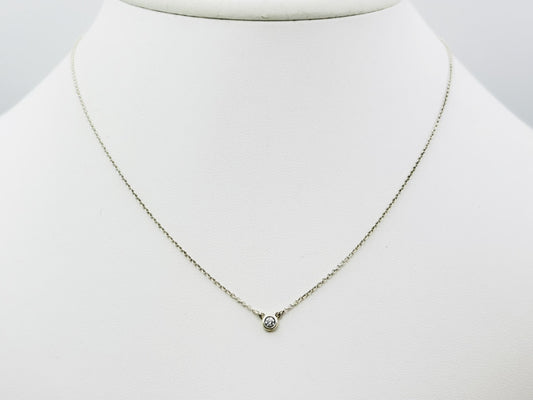 Tiffany&Co. by the Yard 1PD Diamond Necklace Ag925 1.4g Silver Necklace