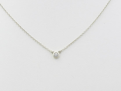 Tiffany&Co. by the Yard 1PD Diamond Necklace Ag925 1.4g Silver Necklace