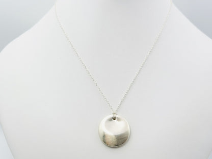Tiffany&Co. Round Plate Elsa Peretti 925 13g Silver Necklace