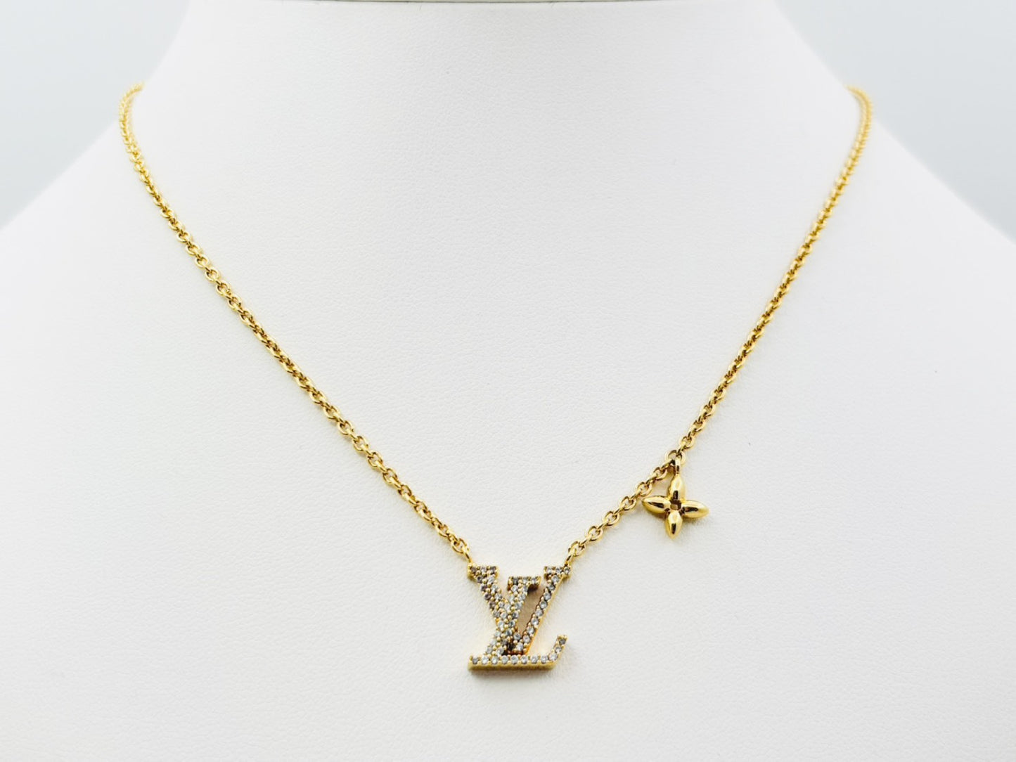 LOUIS VUITTON Vuitton M00596 Colier LV Iconic Gold Rhinestone VA0233 Necklace