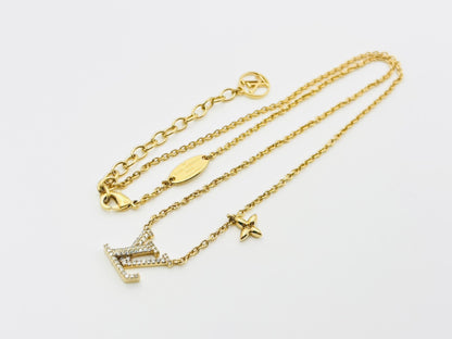 LOUIS VUITTON Vuitton M00596 Colier LV Iconic Gold Rhinestone VA0233 Necklace