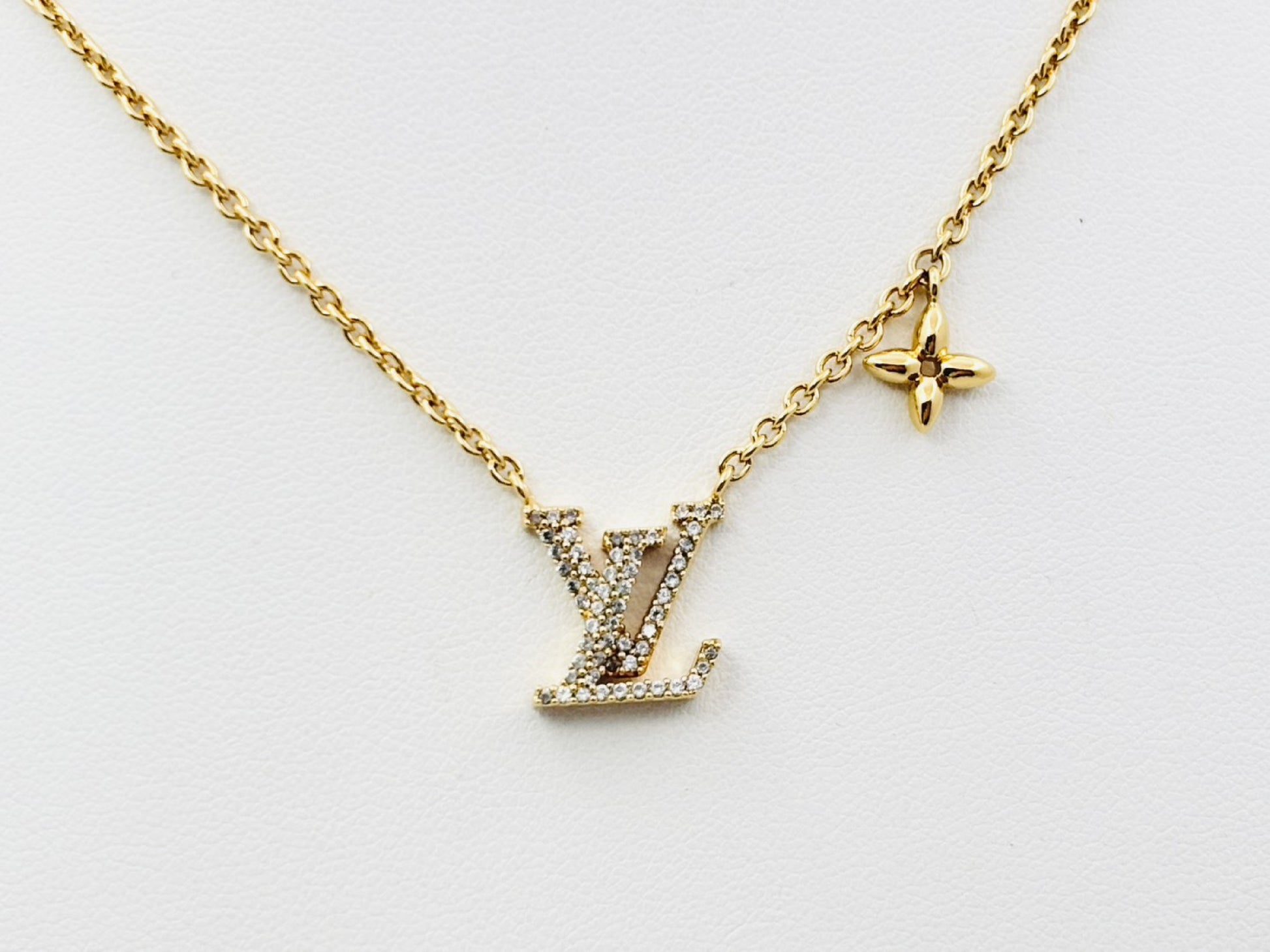 LOUIS VUITTON Vuitton M00596 Colier LV Iconic Gold Rhinestone VA0233 Necklace