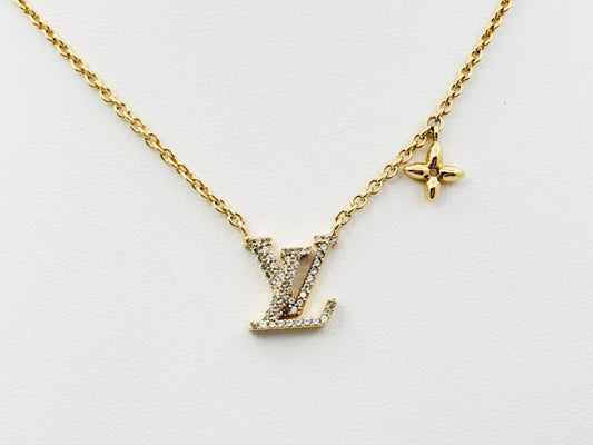 LOUIS VUITTON Vuitton M00596 Colier LV Iconic Gold Rhinestone VA0233 Necklace