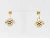 CHANEL Cocomark Camellia Hoop 10P Pink Beige Earrings