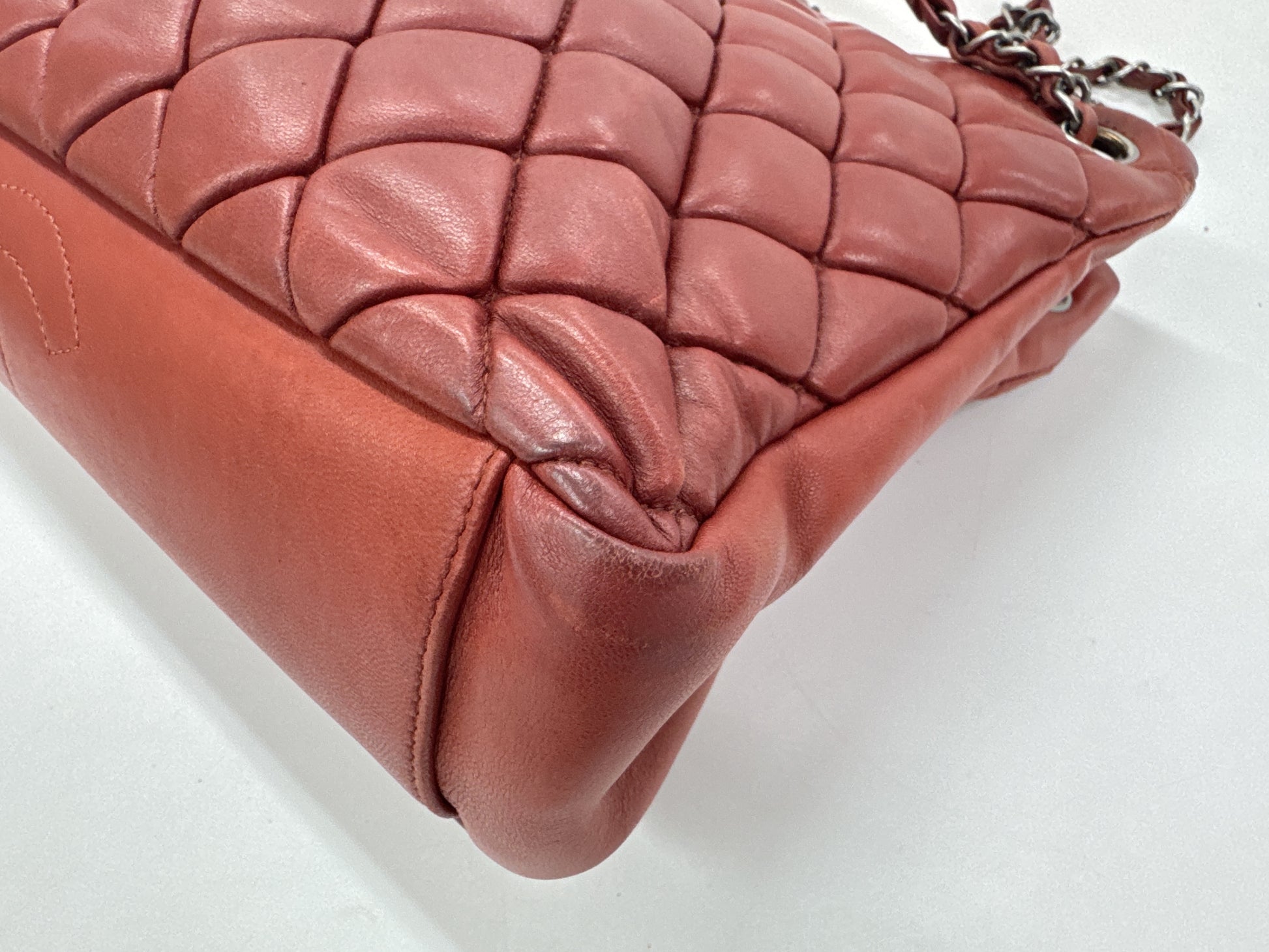 CHANEL Lambskin Matelasse Chain Shoulder Bag