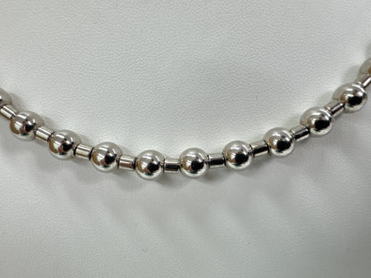 LOUIS VUITTON Vuitton Coreyer Escalator Ball Chain Silver Necklace