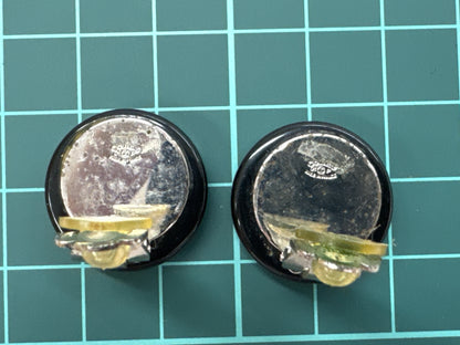 CHANEL 01P Cocomark Round Mirror Earrings