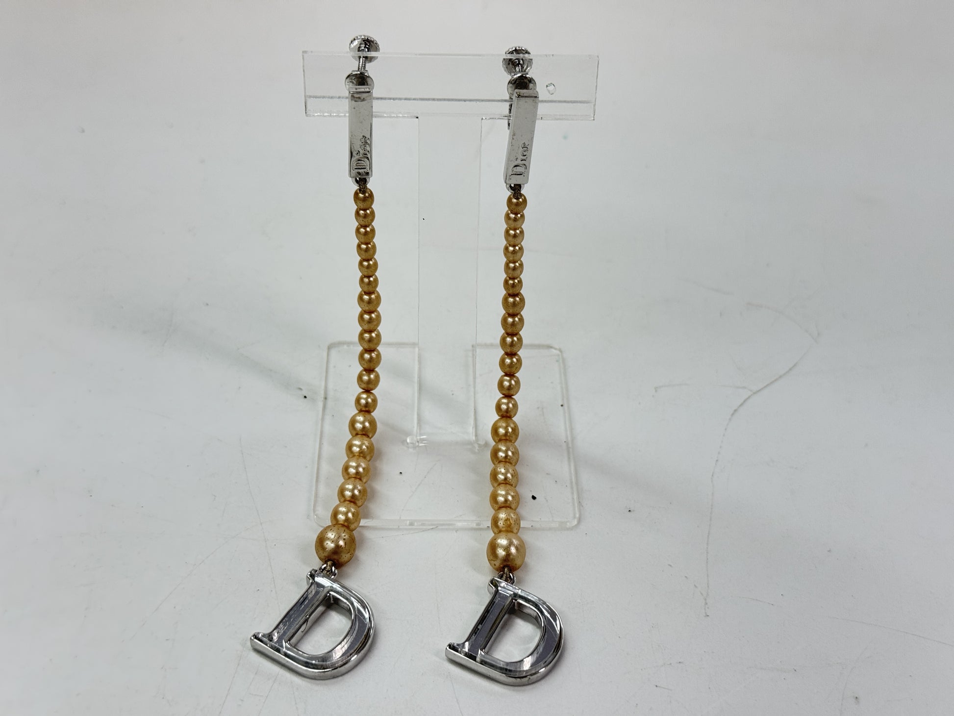 Dior Dior Pearl Hanging Long Earrings