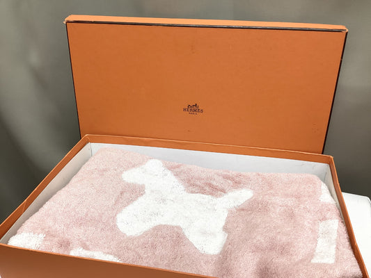 HERMES DADA Baby Rocking Horse Bath Mat/Bath Towel, Pink x White, 53cm x 92cm, Other Accessories