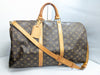 LOUIS VUITTON LV Monogram Keepall Bandouliere 50 Boston Bag with Strap