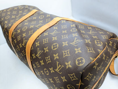 LOUIS VUITTON LV Monogram Keepall Bandouliere 50 Boston Bag with Strap