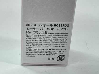 Dior ROS&ROS Roller Pearl Eau de Toilette 20ml Unused Perfume