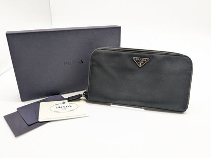 PRADA Nylon Round Wallet
