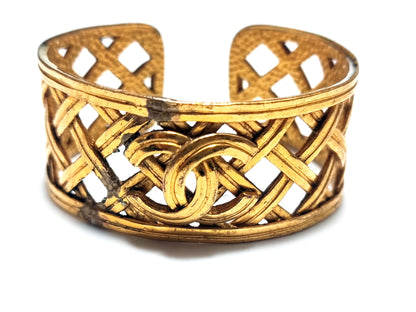CHANEL Coco Mark Basket Bangle 96P Bracelet/Bangle