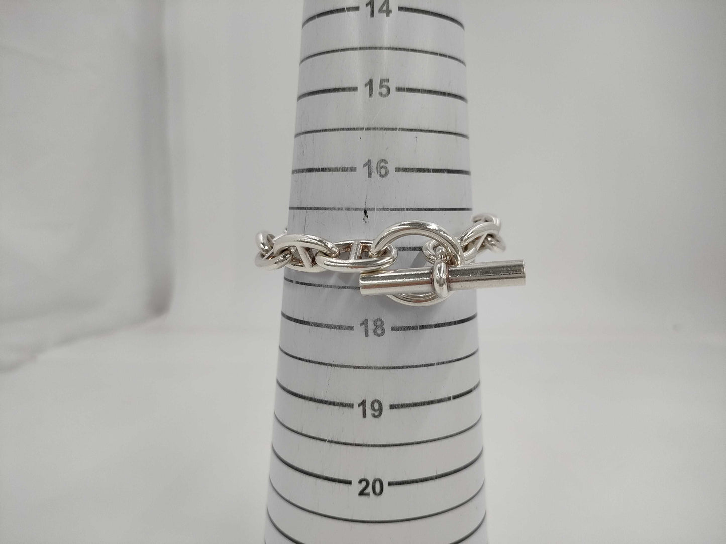 HERMES Schone Dunkle GM 13 Frames 72g SV925 Bracelet Bracelet Bangle