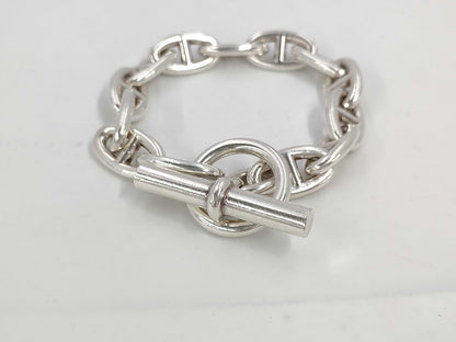 HERMES Schone Dunkle GM 13 Frames 72g SV925 Bracelet Bracelet Bangle