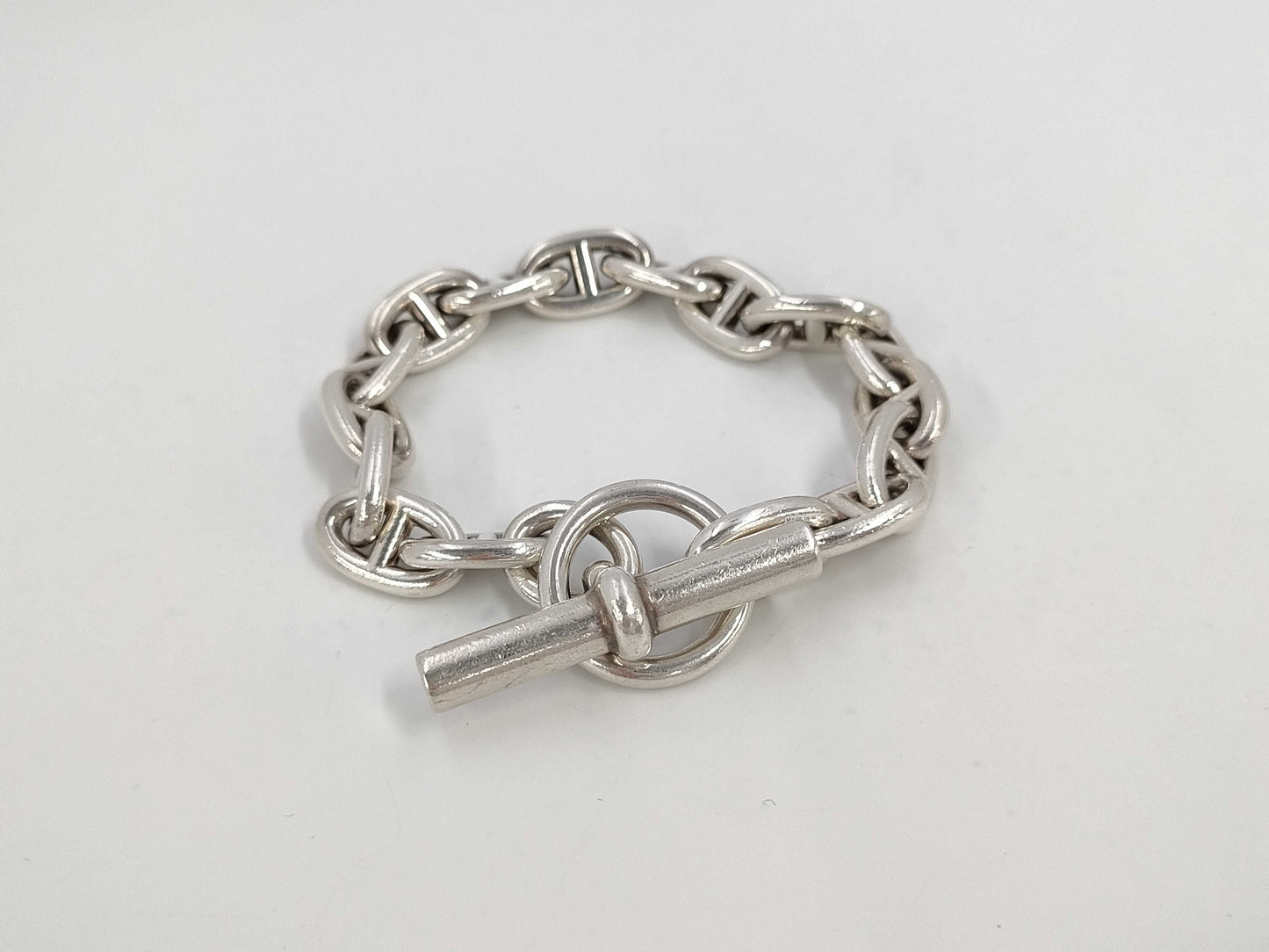 HERMES Schone Dunkle MM 16 Frames 61.4g SV925 Bracelet Bracelet Bangle