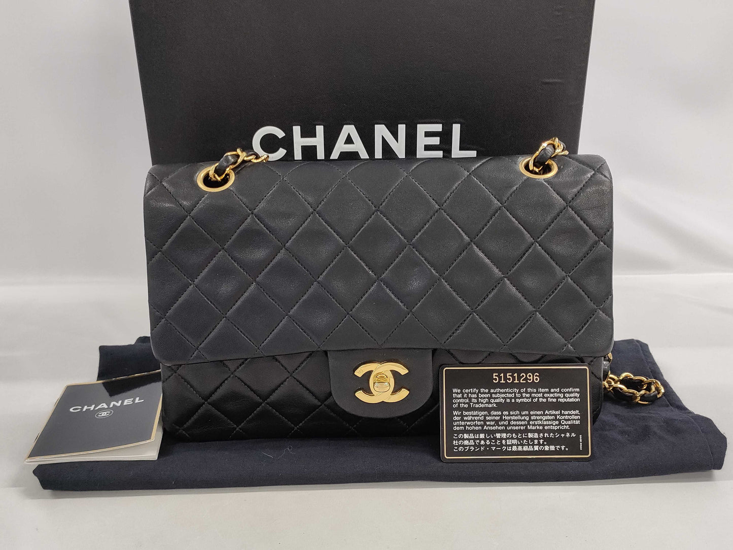 CHANEL Matelasse 25 Lambskin Double Flap Double Chain Shoulder Bag