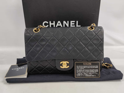 CHANEL Matelasse 25 Lambskin Double Flap Double Chain Shoulder Bag
