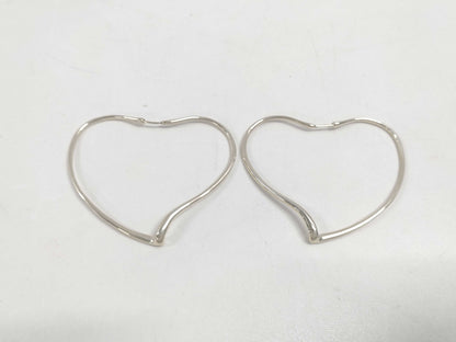 Tiffany & Co. Tiffany 925 Open Heart Hoop Large Earrings