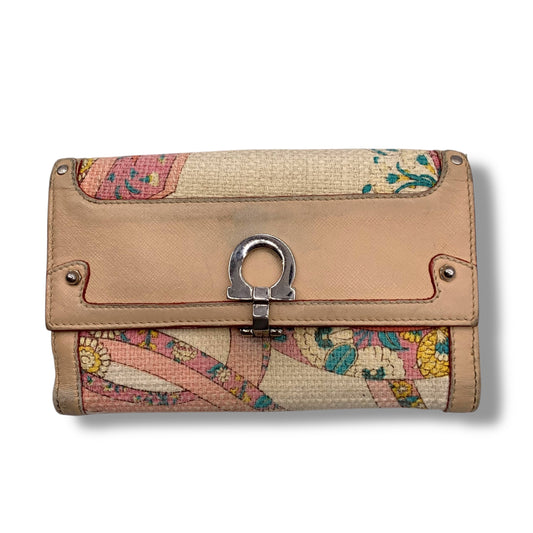 Salvatore Ferragamo Floral Print Folding Wallet