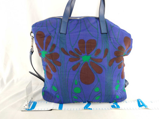 PRADA PRADA Saffiano Flower Shoulder Bag 2way Hand Botanical Handbag