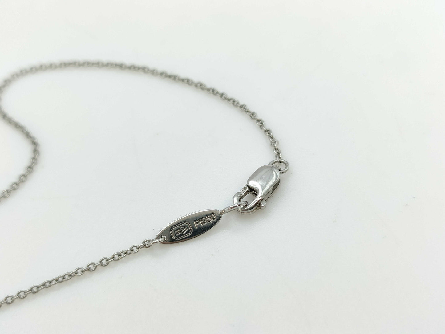 HARRY WINSTON Mini Cross Diamond Pt950 3.6g Necklace 