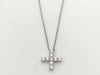HARRY WINSTON Mini Cross Diamond Pt950 3.6g Necklace 