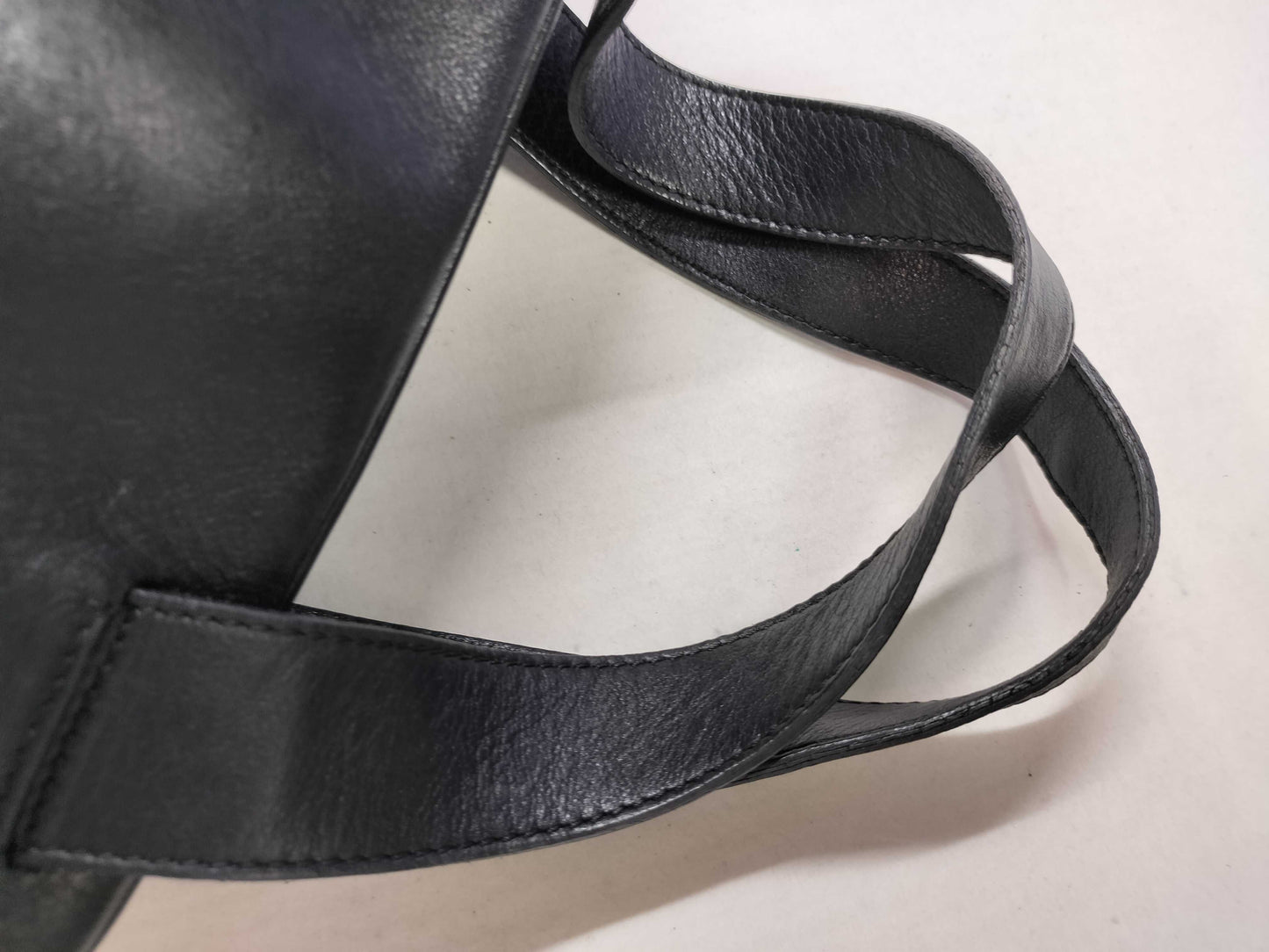 CELINE Celine Circle Logo Handbag Leather Black Handbag