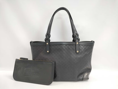 GUCCI Gucci Handbag Micro Shima Black Handbag
