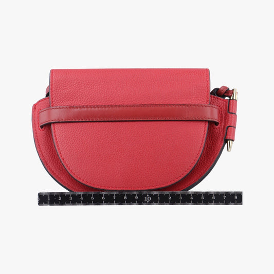 LOEWE Gated Red Leather 521905 Shoulder Bag