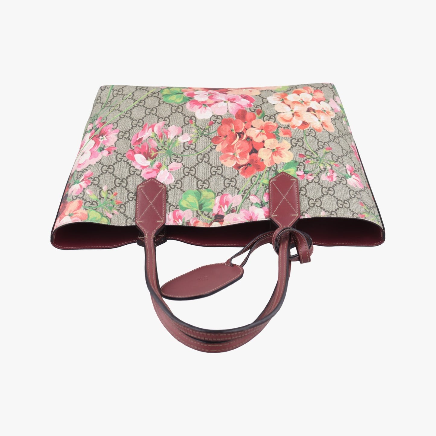 GUCCI GG Blooms Beige x Multicolor PVC Coated Canvas Handbag