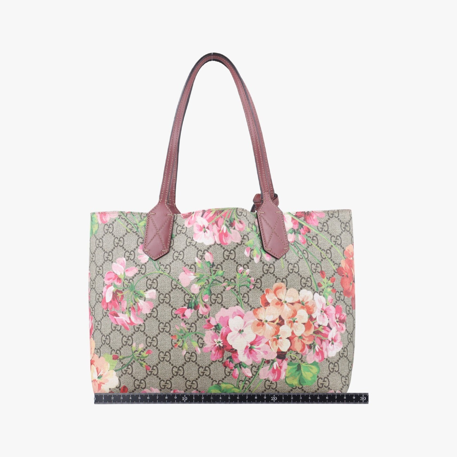 GUCCI GG Blooms Beige x Multicolor PVC Coated Canvas Handbag