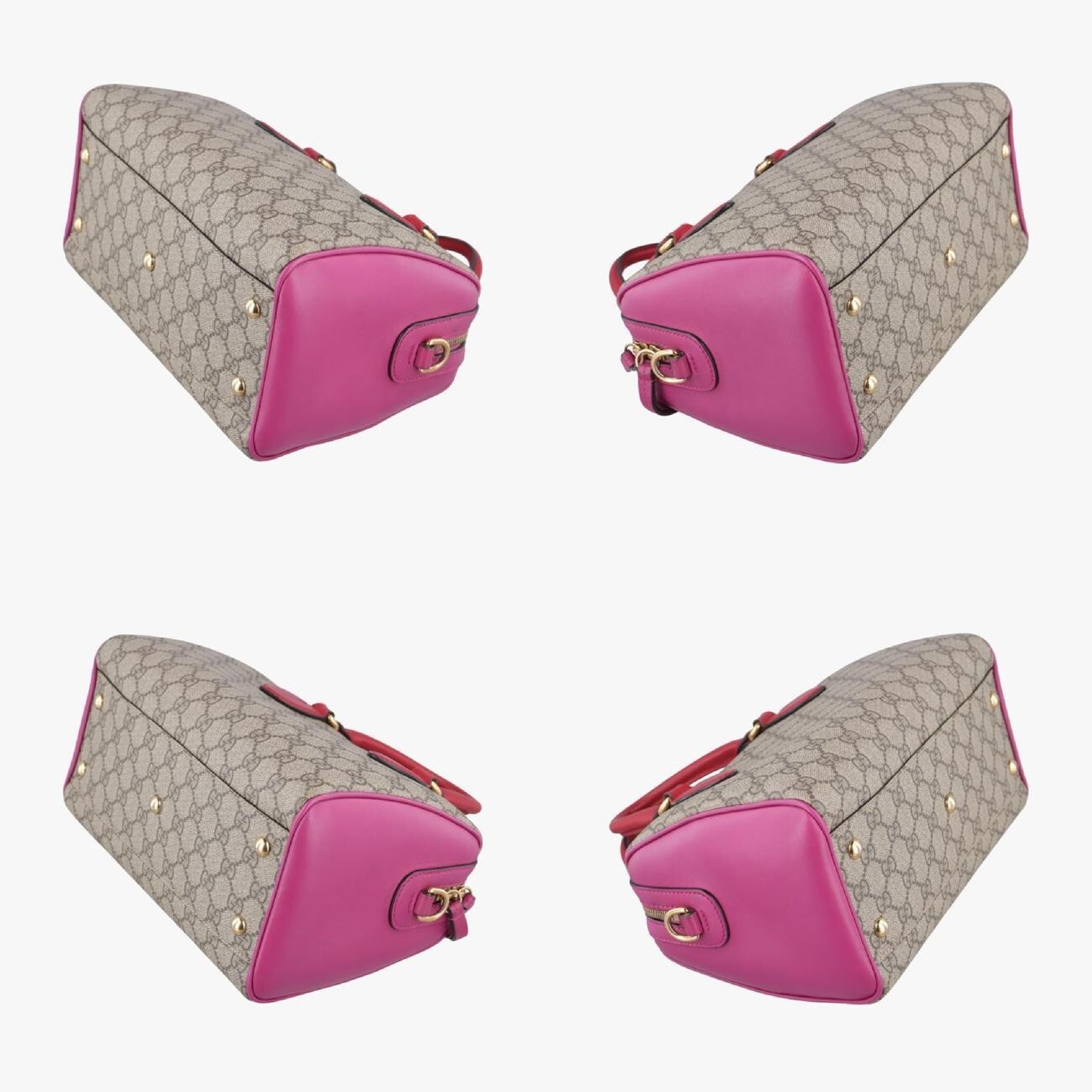 GUCCI GG Supreme Beige x Red x Pink PVC Coated Canvas 409529I019122943 Handbag