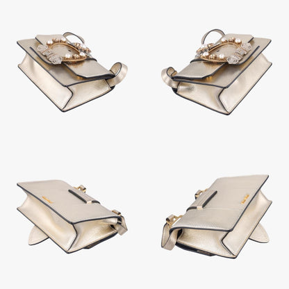 miu miu Miu Mew Lady Light Gold Leather 5BH609235 Shoulder Bag