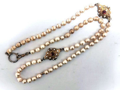 CHANEL Gripoa Rhinestone and Pearl Necklace