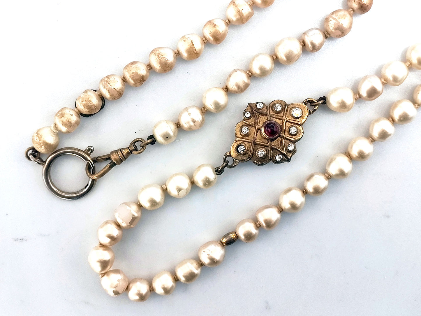 CHANEL Gripoa Rhinestone and Pearl Necklace