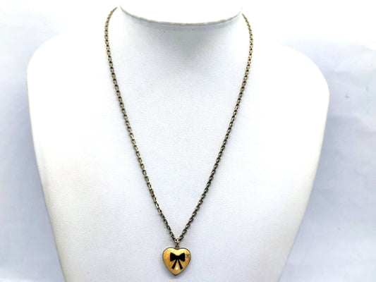 CHANEL Coco Mark Heart Necklace 06P Necklace