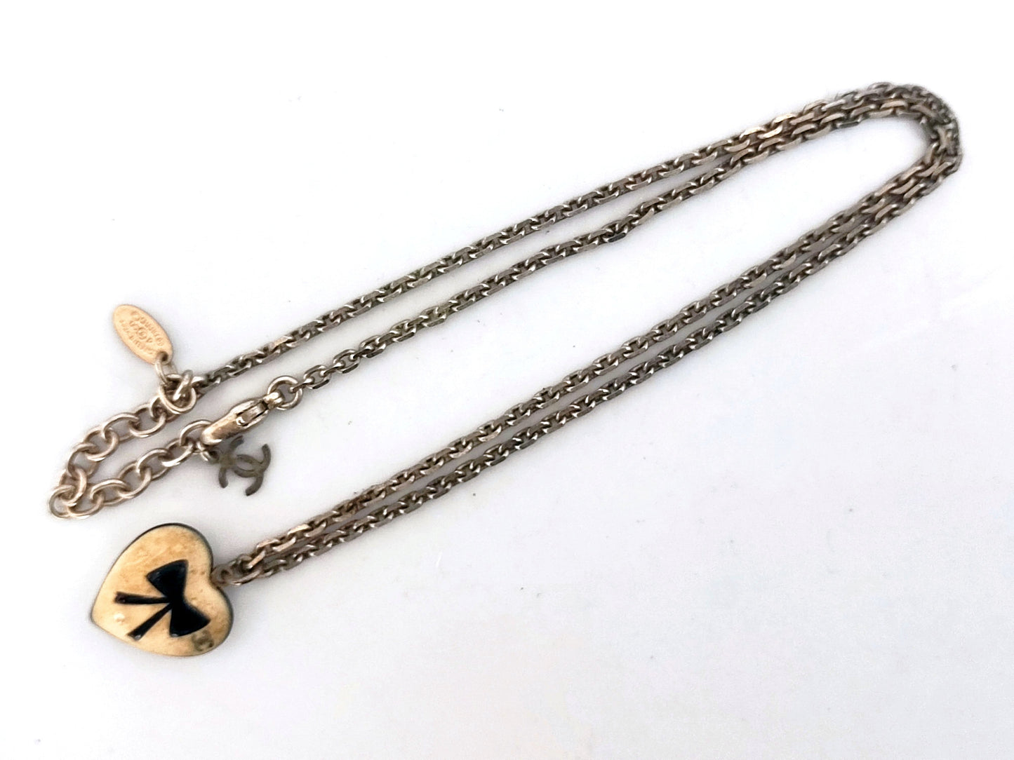 CHANEL Coco Mark Heart Necklace 06P Necklace
