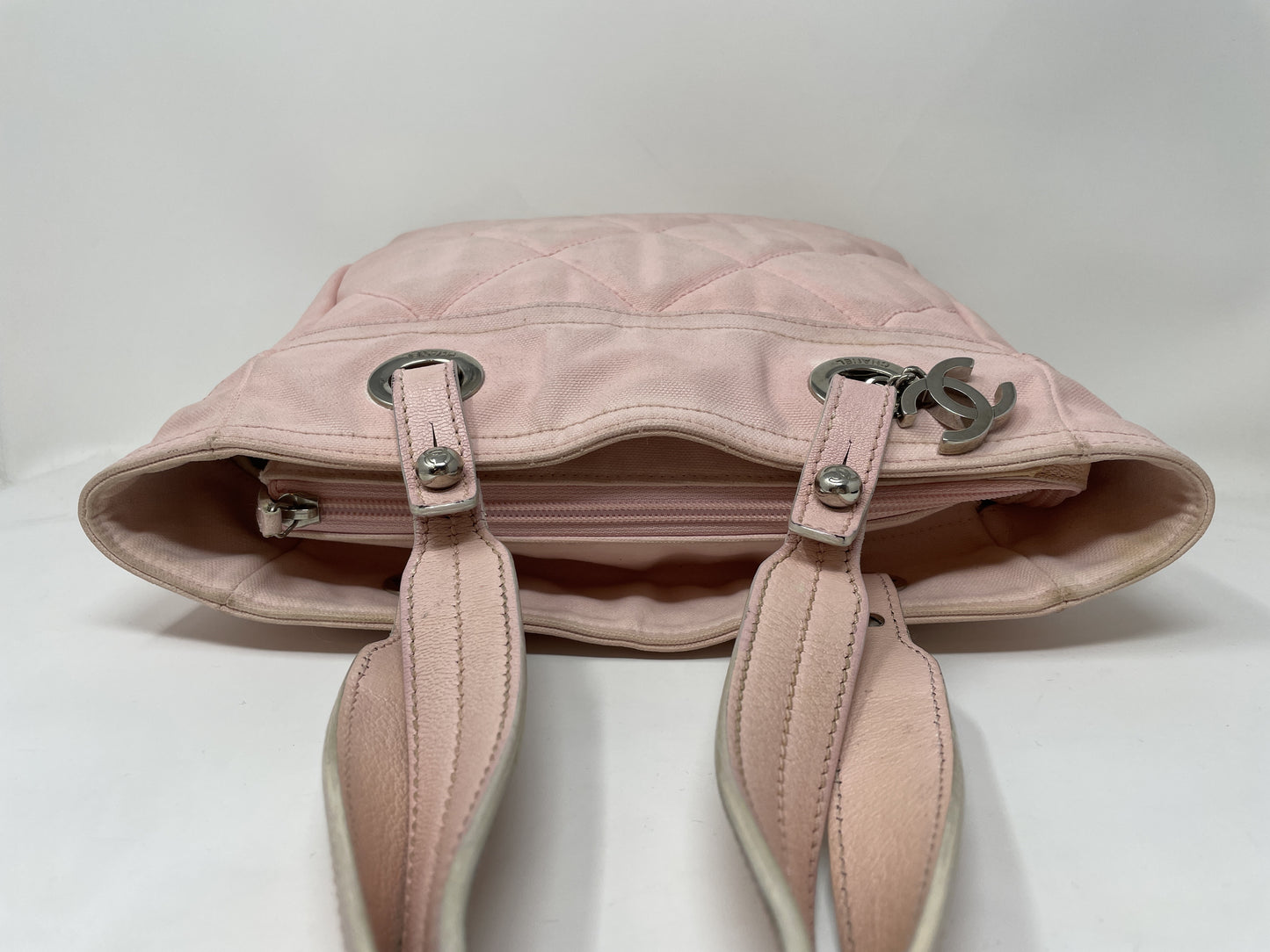 CHANEL CHANEL Tote Bag Paris Ritz Silver Fittings Cocomark Canvas Tote Bag