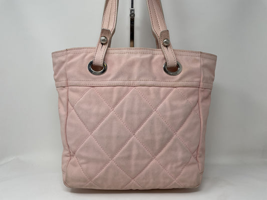 CHANEL CHANEL Tote Bag Paris Ritz Silver Fittings Cocomark Canvas Tote Bag